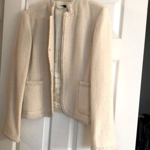 JCREW Winter White tweed blazer